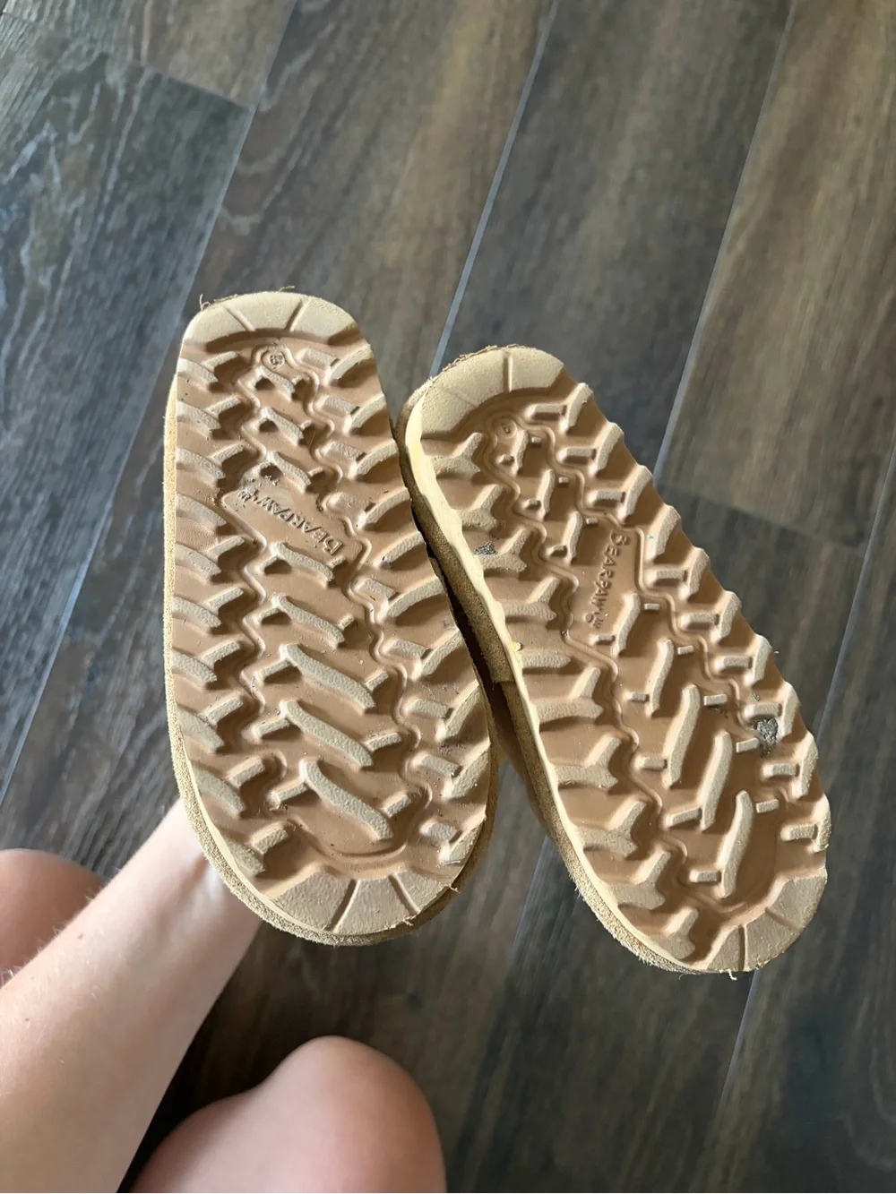 BearPaw Kids Tan Suede Shearling-Lined Boots